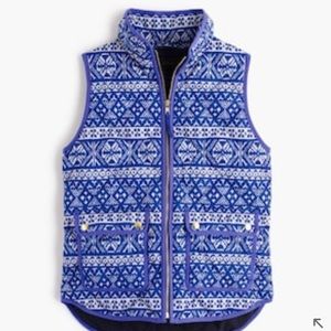 NWT J.Crew Petite Excursion Vest in Fair Isle